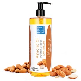 Mandelöl 100% natürliches kaltgepresstes Schwangerschaftsöl Anti Dehnungsstreifen Säuglingspflege Massage-Öl Haarmaske Feuchtigkeitsspendend nach Bad oder Sonne Basis ätherische Öle 200 ml