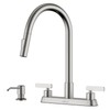 APPASO 4 Hole Kitchen Faucets, 2 Handle Kitchen Faucet, Pull