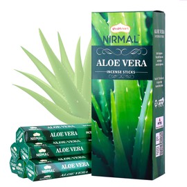 Hexa Aloevera Incense Sticks - Pack of 6 Incense, 120 Sticks for Calming, Stress-Relief and Mindful Meditation | an Eco-Friendly, Non-Toxic and Unique Aromatic Incense Sticks by Shubhkart.