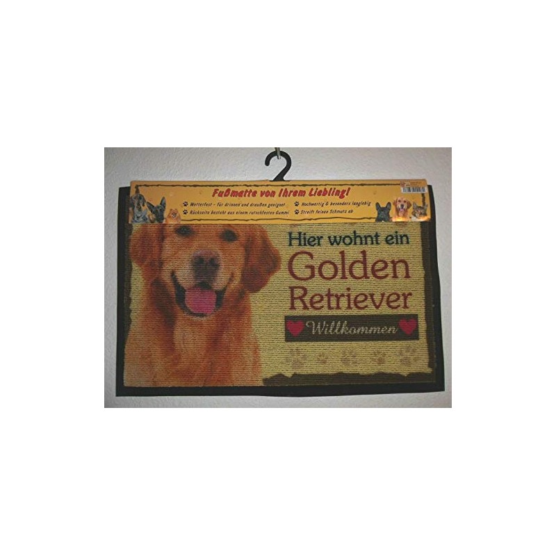 Pfronten Golden Retriever (21) Doormat Weatherproof Dog Door Mat