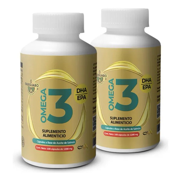 Pasiguaro Omega 100 Cápsulas De 1200 Mg duo Rinde 100