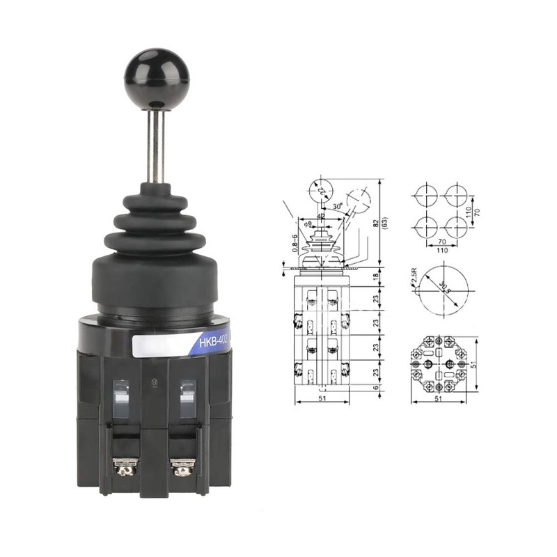 1Pc Cs-402 4No 4-Position, 4 Way Joystick Switch 4 Position
