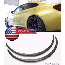 Unbranded 1 Pair Flexible 1" Arch Extension Wide Fender Flares Black Carbon Lip For Dodge