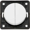 Hager Integro – Double Two-Way Switch Polar White