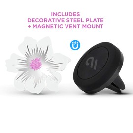 Case-Mate Car CM038953 Car Holder Vent Mount + Stylish Magnetic Plate [Wireless Charging Compatible, Good Design, Easy Installation]