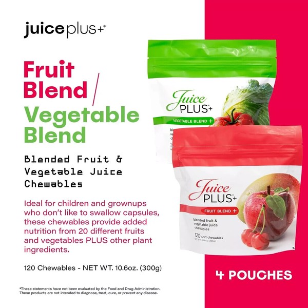 JUICE PLUS+ 480 Blended Fruit & Veggie Gummies: 2 Fruit