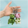Tortoise Key Ring, Pack of 2, Cute Plush Pendant, Key