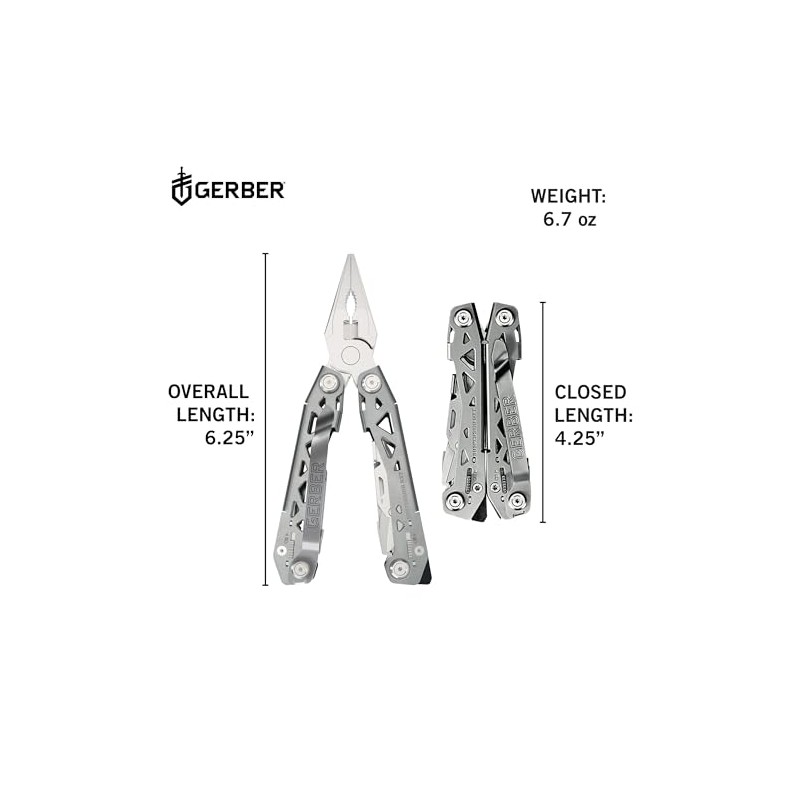Gerber Gear 30-001364N Suspension-NXT, cuchillo multiherramienta 15 en 1, alicates