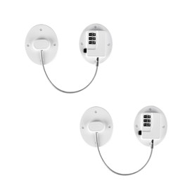 2 Pieces, Updated ChildProof Refrigerator/Fridge/Freezer Door Lock, No Tools or Drilling, Sealing Strip, for Home, Single Door Fridge, Outdoor Freezer