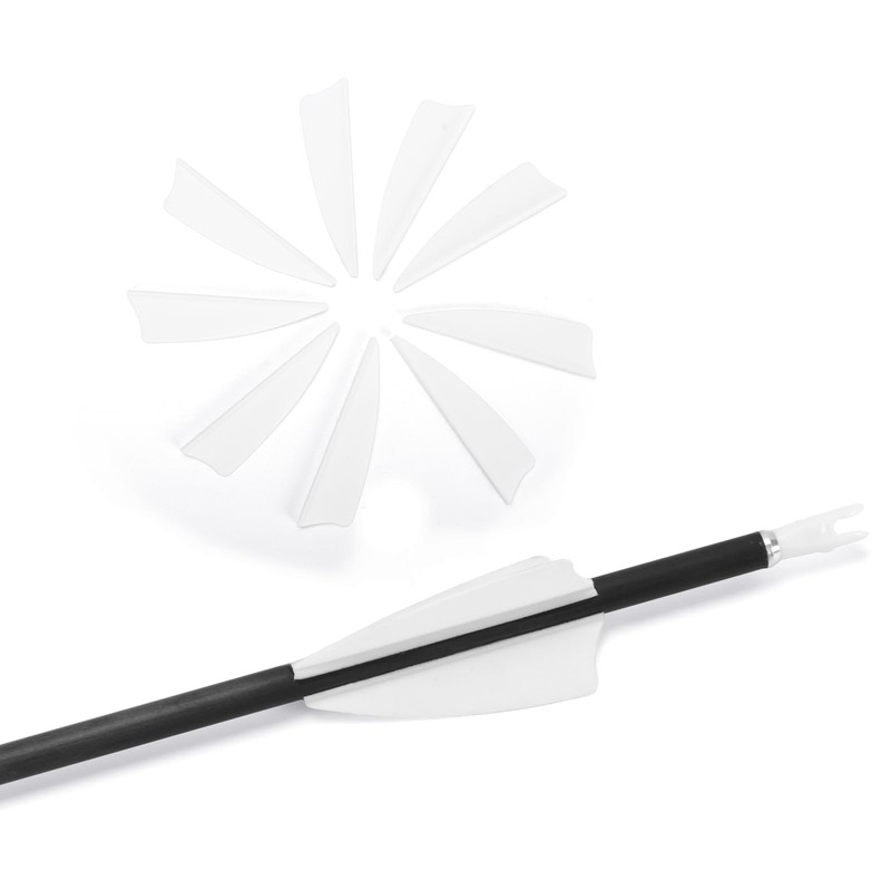 1.75 Inch Plastic Arrow Feathering Shield Shape Rubber Feathers Plastic