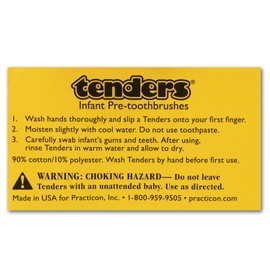 Practicon Tenders Pre-Toothbrush, 144 Individually Wrapped Pre-Toothbrushes, Pink Trim Bulk Pack