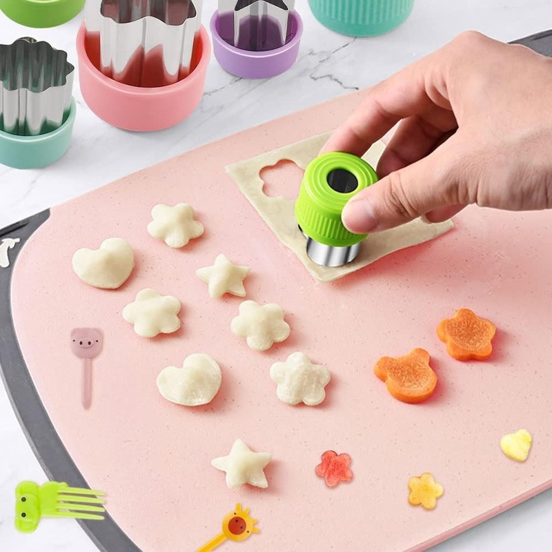 JRGTDS Vegetable Cutters Shapes Set 27 pcs, Mini Cookie Cutters,