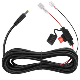 10FT Trail Camera Power Cord, 5.5x2.1mm DC External Power Cable with 2Amp Fuse, Compatible with Portable Power Banks, Solar Panels, Game & Doorbell Cameras and More