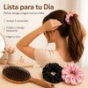Cepillo para Cabello Desenredante de Madera con Cerdas de Jabalí