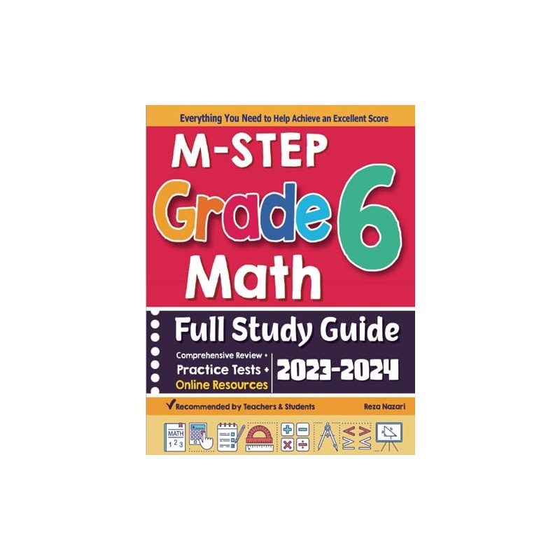 M-STEP Grade 6 Math Full Study Guide: Comprehensive Review +