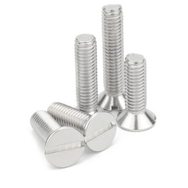CONPHERON Countersunk Screws Stainless Steel Countersunk Head Slotted Machine Screws M5 x 12 mm Pack of 40