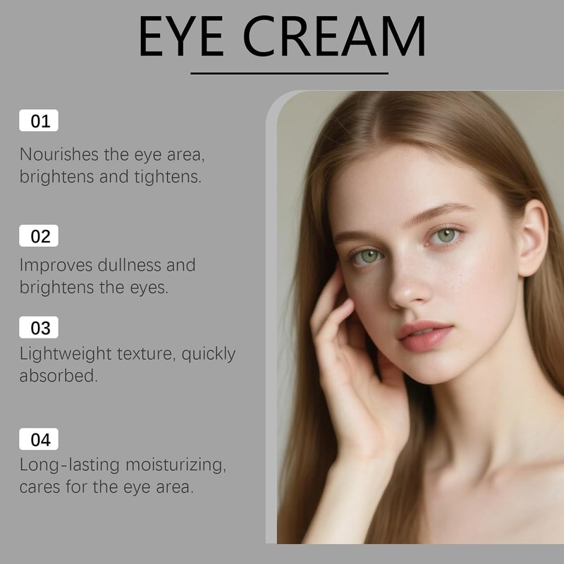 Crema de Ojos con Péptidos, para hinchazón y bolsas, Ojeras,
