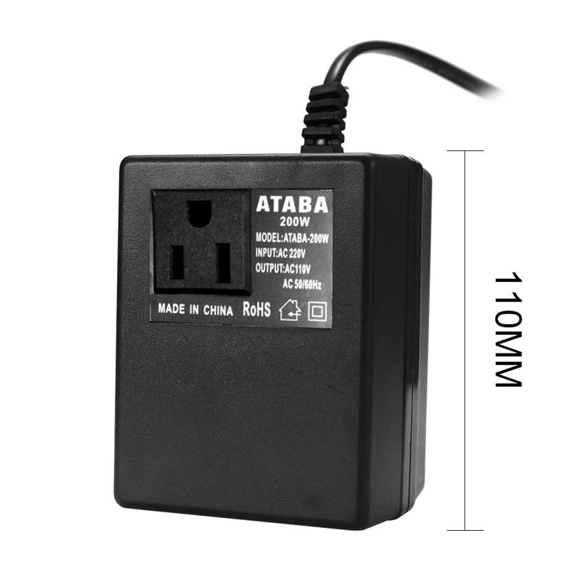 Intelligent Efficient Household 200W AC 220V To 110V Step Down