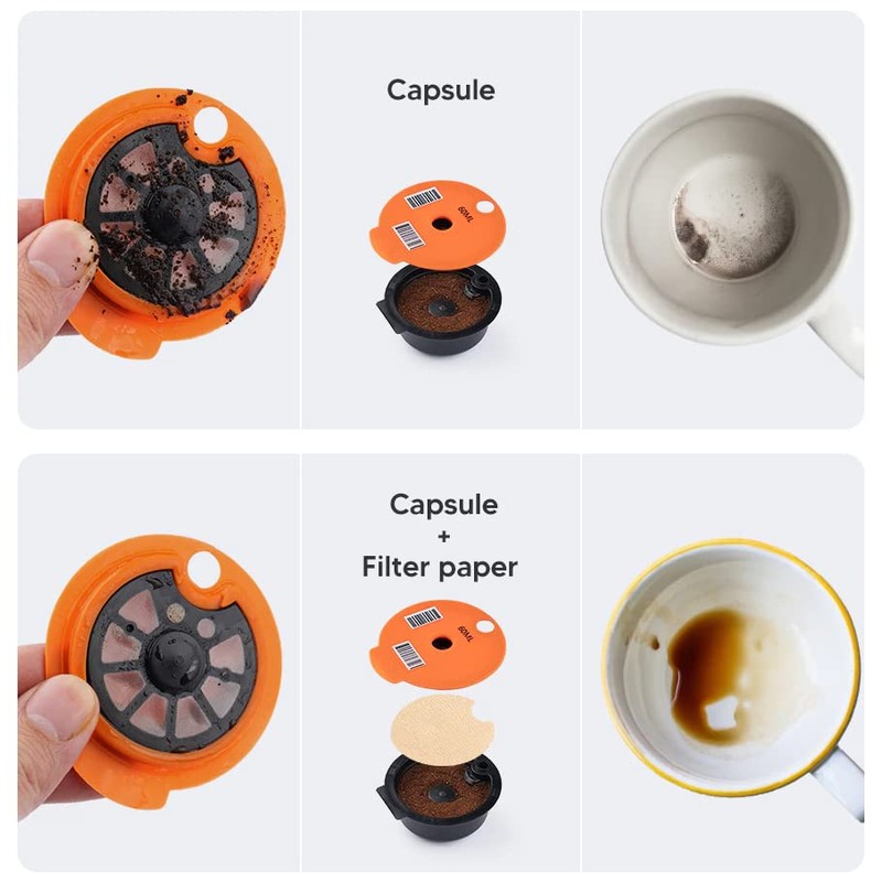 Reusable Coffee Capsules, Compatible with Bosch Tassimo Machines, Refillable Coffee