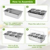 Countertop Food Serving Display Container with Clear Roll Top Cover,