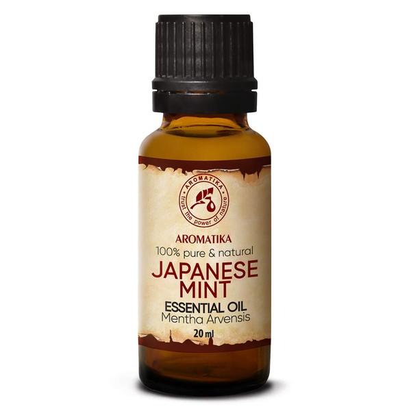 Japanese Mint Oil 20 ml - Mentha Arvensis - Essential Oil Mint for Aromatherapy - 100% Pure & Natural JHP Mint Oil - Best for Beauty - Aroma Diffuser - Oil Burner - Japanese Medicinal Plant Oil