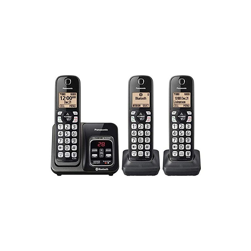 Panasonic KX-TG833 DECT 6.0 - Paquete de teléfono Bluetooth con