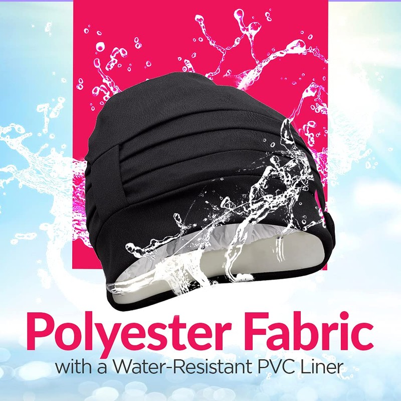 Beemo Swim Cap for Women - Polyester Latex Lined Swim