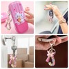 ORUZA Alphabet Initial Letter Keychain, Pink Initial Letter Keyring with