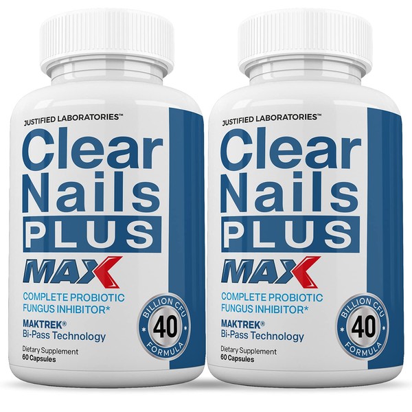 (2 Pack) Clear Nails Plus Max Pills 40 Billion CFU