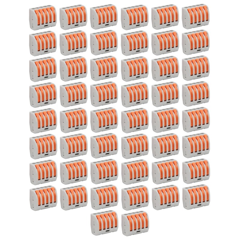 50Pcs Push Wire Wiring Connector Mini Fast Compact Connect Terminal