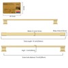 Amerdeco 10 Pack Brushed Gold Cabinet Pulls 8.8 Inch(228mm) Hole