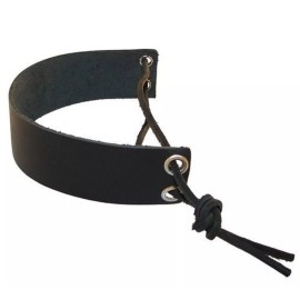 Not specified ARM BAND BLACK LEATHER LACE-UP SKINNY ARMBAND 3/4" WIDTH
