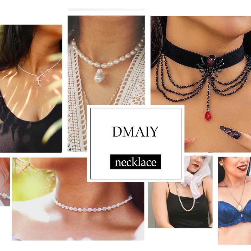 Dmaiy Leopard Print Starfish Necklace Earring Set Gold Statement Choker