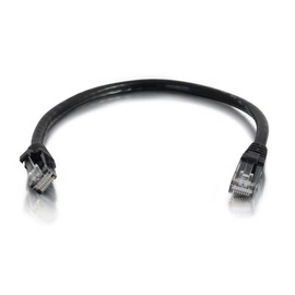 C2G Cat6 03981 - Cable Conexión de Red Ethernet sin Enganches, Negro (Black), 2 Feet/ 0.60 Meters