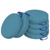 ECR4Kids SoftZone Floor Cushions, Round, Flexible Seating, Turquoise, 6-Piece