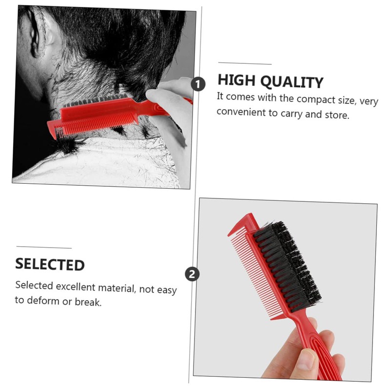 FOMIYES 1pc Portable Dual-sided Broken Hair Comb and Brush for