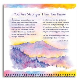 Blue Mountain Arts 2026 Wall Calendar — You Are Stronger Than You Know | Motivational Gift of Encouragement for Friends and Family | 12-Month, 7.5 x 7.5 Inches