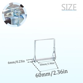 Hocansen 5 Pcs Square Shaft Locking Pin 6x60mm Square Pto Pin Heavy Duty Trailer Pins Lynch Pin Safety Coupler Pin Wire Pins for Farming (6x60mm/FX)
