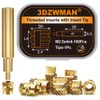 M2.5 Insertos roscados para plástico, 100 piezas M2.5 x L4
