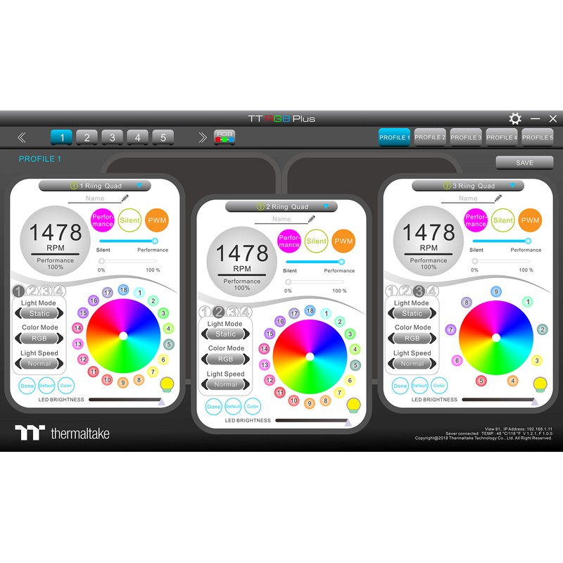 Riing Quad 14 RGB PWM Single Pack (no controller)