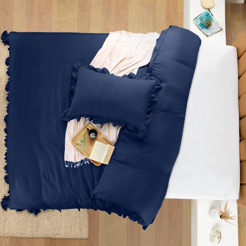 Utopia Bedding Ruffle Duvet Cover - Single Duvet Cover Set