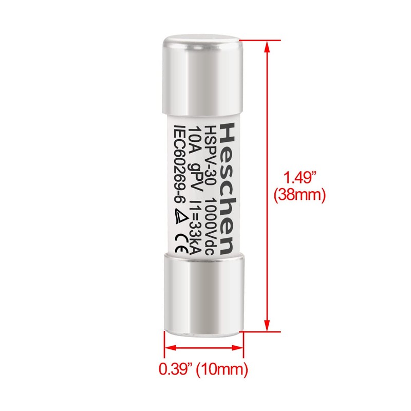 Heschen Solar DC1000V PV Fuse, Photovoltaic Fuse, gPV Type Fuse