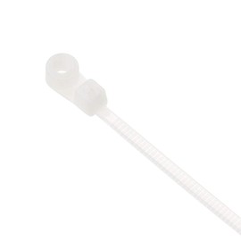 TA-VIGOR 50Pcs Screw Mount Head Nylon Cable Ties, 3.6mm x 200mm Reusable Cable Nylon Zip Ties Wire Strap with Screw Hole for Indoor & Outdoor Use