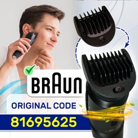 Attachments for hair clippers 2 mm with the original code 81695625 for Braun - Made in Italy MONTERAL