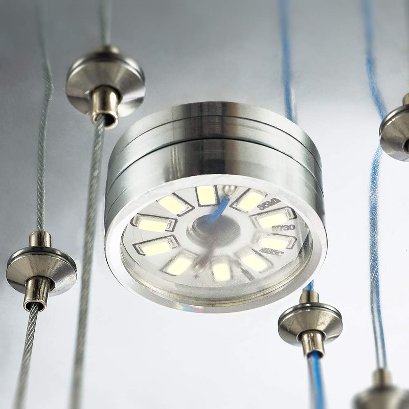 diisunbihuo Modern Crystal Chandelier 7.9 Inches Led Ceiling Light Mini