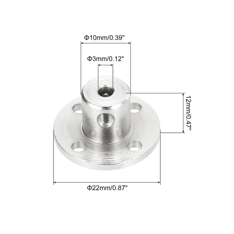 sourcing map 1 Pcs 3mm Flange Coupling Connector Rigid Guide