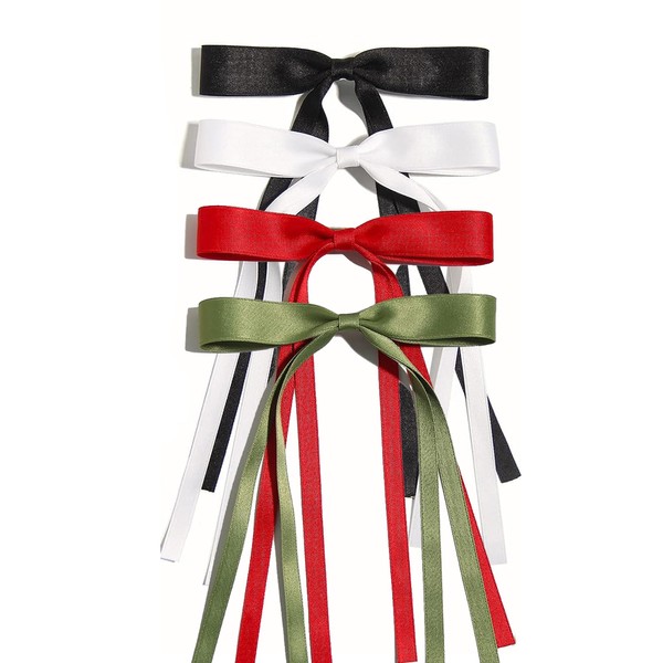 Ayesha Hair Bows Clips Hair Ribbon Bowknot with Long Tail