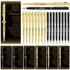 80th Birthday Party Favors with Black Gold Pens Thank You