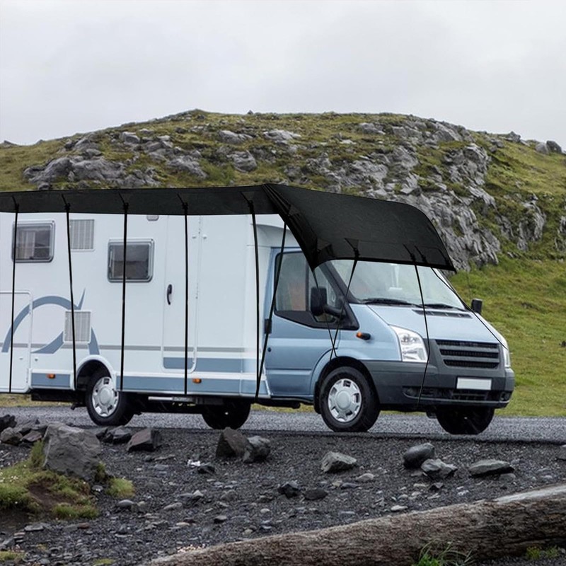 HFKJway Truck Camper Cover - 210D Oxford Cloth, Waterproof, Foldable