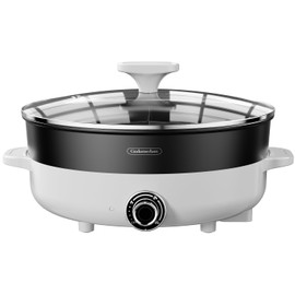 Hot Pot Electric with Divider, 5L Double-Flavor Shabu Shabu Pot, Non-Stick Hotpot Pot Electric, Chinese Hot Pot with Multi-Power Control (1)